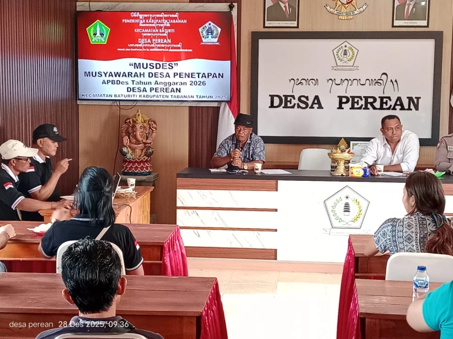 MUSDES PENETAPAN APBDES DESA PEREAN TAHUN ANGGARAN 2026